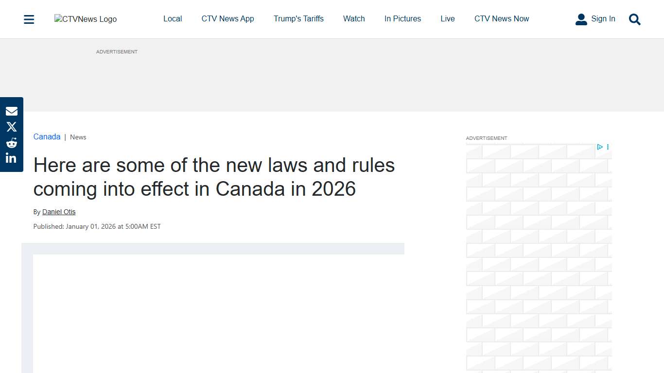 New laws and rules in Canada in 2026